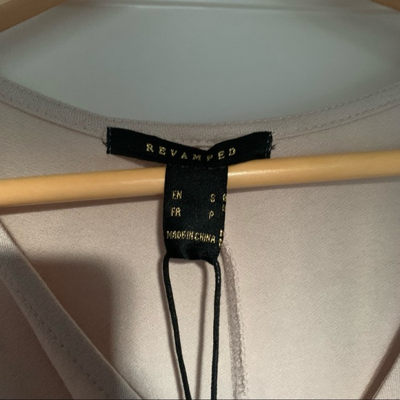 NWT Revamped Faux-Wrap Rear Tie Crop Top - Picture 4 of 6